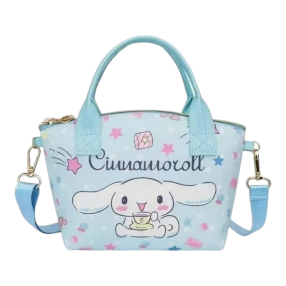 Cinnamoroll Light Blue Two Handle Crossbody Zippered Closure Handbag